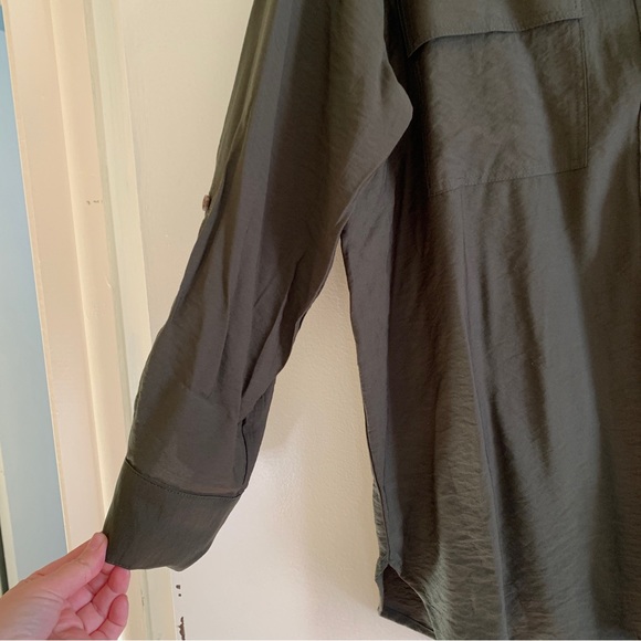 Banana Republic Factory Women’s Utility Shirt Green Size Small EUC - Picture 5 of 8